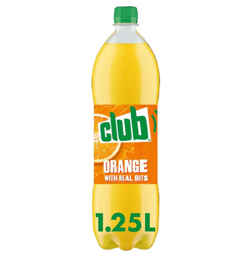 Club Orange 1.25L – Pack of 12 Bottles