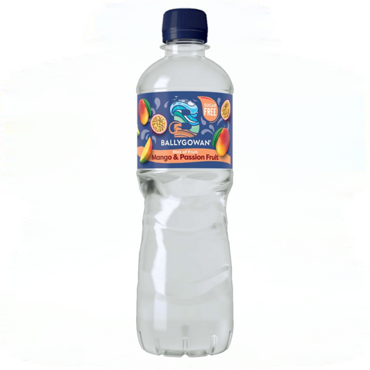 Ballygowan Water with a Hint of Mango & Passion Fruit - 500ml (Pack of 24 Bottles)