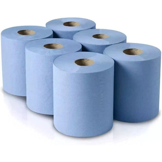Blue Roll 2-Ply Centrefeed - (Pack of 6 Rolls)