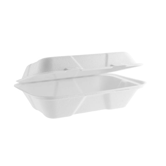 HP9 Food Boxes - Large Hinged Clamshell Containers (Pack of 250)